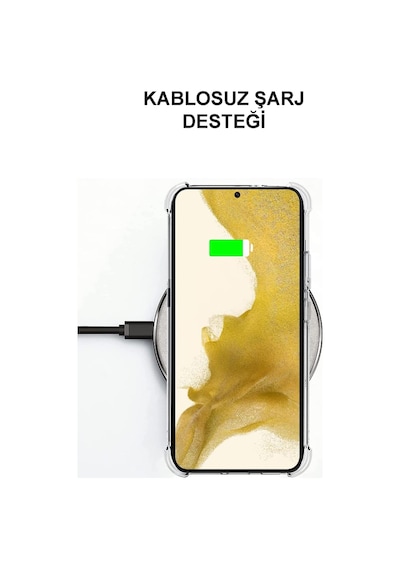 Samsung Galaxy Uyumlu M33 Kapak Kamera Korumalı Airbag Antishock Köşe Korumalı Silikon Şeffaf