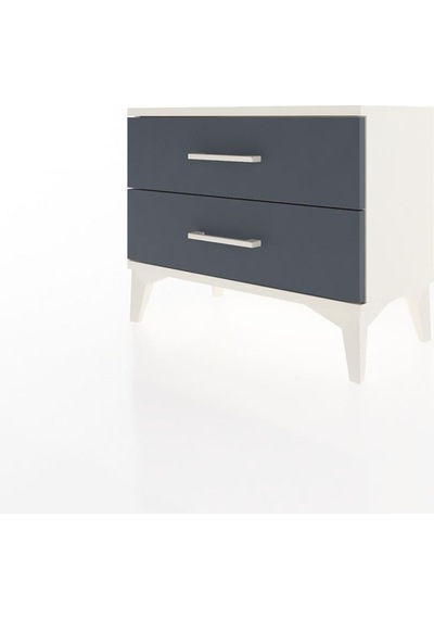 Arges Komodin 2 Çekmeceli 60x30x48 Aytaşı-antrasit Aytaşı