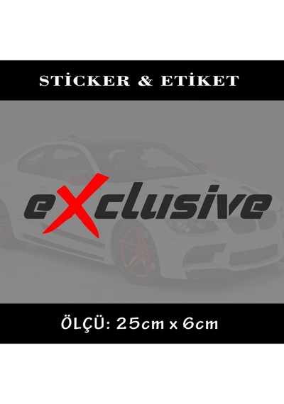 exc oto sticker ön arka cam yazısı - tuning modifiye etiket