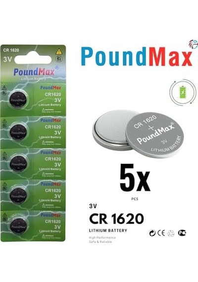 5 Adet 1620 Cr1620,dl1620 3v Düğme Pil