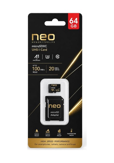 Lexroo Neo 64gb Microsdxc Uhs-ı U3 100/20mb/s Yüksek Performanslı Microsd Kart