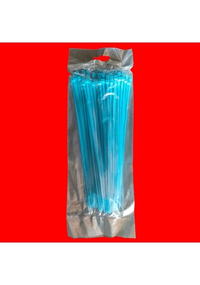 Renkli Kablo Bağı Plastik Cırt Kelepçe 3,6x250 Mavi 200 Adet