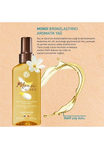 Yves Rocher Monoi Bronzlaştırıcı Aromatik Yağ 125  ML