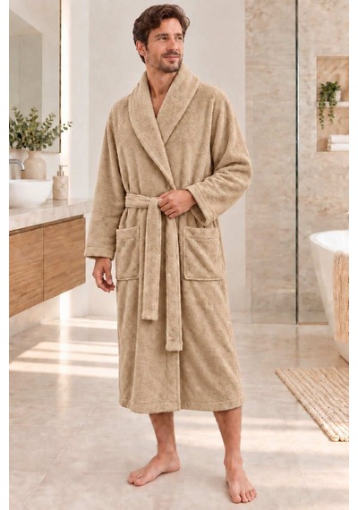 Özdilek Kadın/erkek Unisex Pamuklu Bornoz Xl - Bej