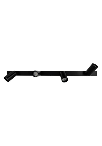 Dörtlü 4 Lü Siyah Led Spot Tavan Spot Gu10 Duy Hareketli Başlık Modern Metal Avize Siyah