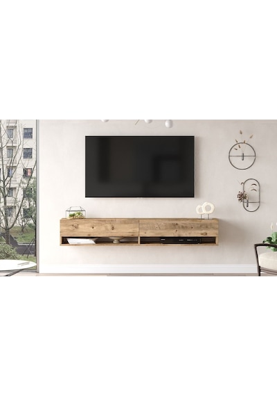 Aven Tv Ünitesi Tv Sehpası Kapaklı Raflı 180cm Çam Ave9-a Atlantik Çam Aven Tv Ünitesi Tv Sehpası Kapaklı Raflı 180cm Çam Ave9-a Atlantik Çam