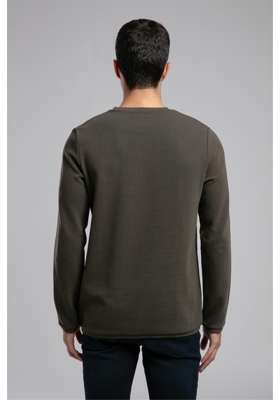 Lee Cooper Ben Erkek O Yaka Sweatshirt Haki-21036 Haki