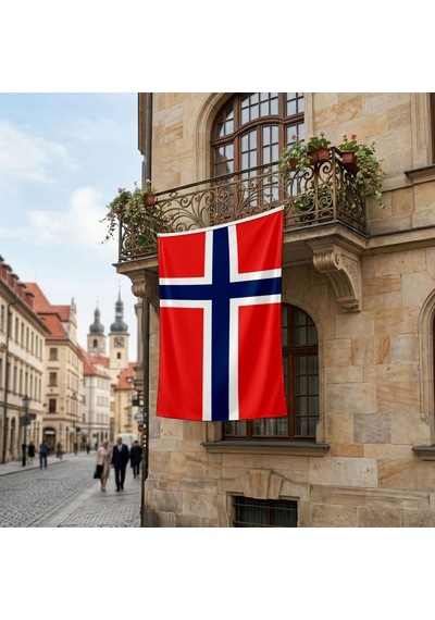 Norveç Ülke Bayrağı Premium Raşel Kumaş 150x225 Cm Diğer