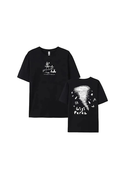 Startmore Beyaz Gigi Perez Twister Siyah Lp Sahilde, Her Hayatta Grafik Leri Unisex Sokak K Siyah
