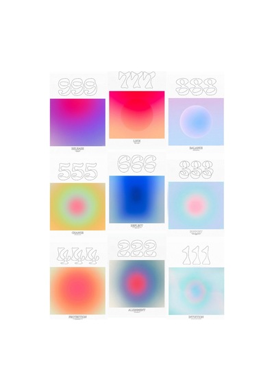 Aura Angel Number Poster Seti 9 Adet A5