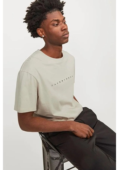 Jack & Jones Jack&jones 12234746 0 Yaka Erkek Tshirt - Bej Bej