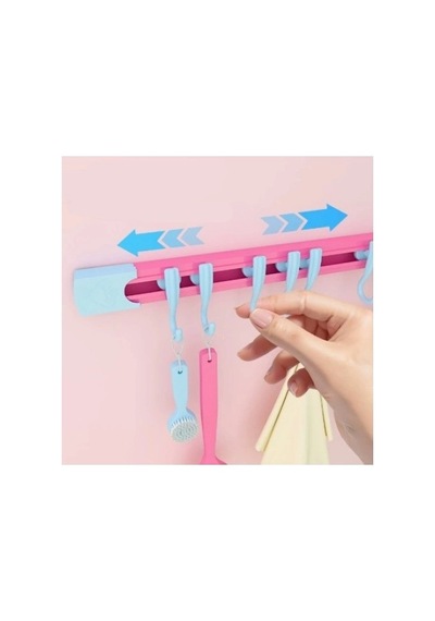 Zenviya21 10 Kancalı Raylı Mutfak Ve Banyo Düzenleyici Askı 30 Cm Zenya785
