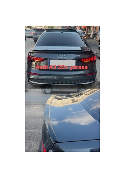 Audi A3 2020- Yarasa Boyalı Plastik Spoiler