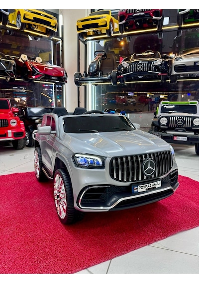 Poyraz Akülü Mercedess Suv Akülü Araba 0-7yaş Özel Plaka Gri