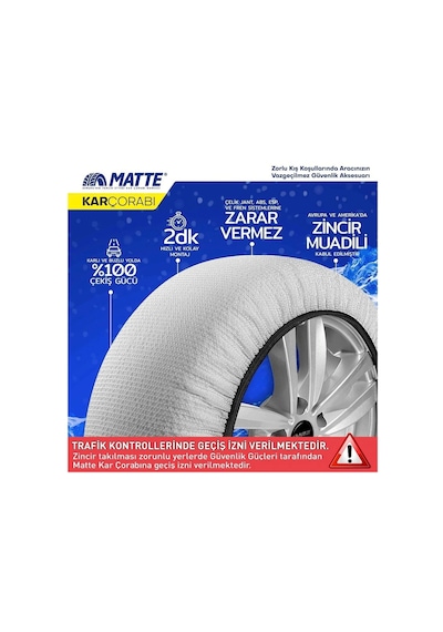 245/50/15 Medıum Size 62 Matte Oto Kar Çorabı Süper X