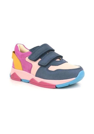 Ortopedikal 3880 Rakerplus Hakiki Deri Lacivert Pembe Çocuk Sneakers Spor Ayakkabı Cırtlı Lacivert - Pembe