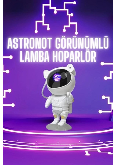 Mey İthalat Astronot Şeklinde Bluetooth Hoparlör Gökyüzü Kumandalı Aydınlatma Lamba