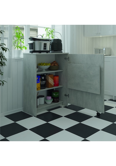 Asra Trend Mutfak Kiler Dolabı MD003 %100 MDF Katlanır Masa Hazırlık Tezgahı Retro Taş Asra Trend Mutfak Kiler Dolabı MD003 %100 MDF Katlanır Masa Hazırlık Tezgahı Retro Taş