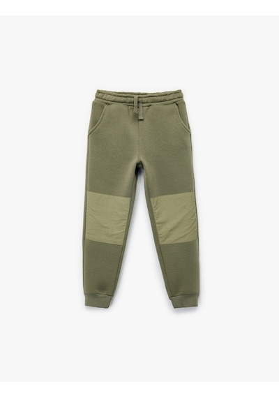 Koton Cep Detaylı Beli Bağlamalı Şardonlu Basic Jogger Eşofman Altı Haki 7wkb40030tk