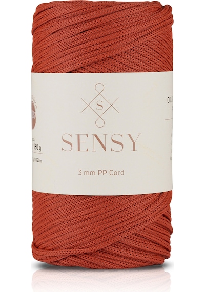 Polyester Makrome İp 3 Mm 250 Gram Makrome İpi Kiremit 120 Metre Supla İp Ve Çanta İpliği