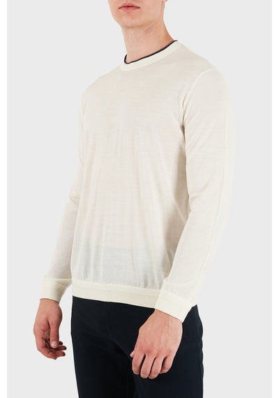 Emporio Armani % 100 Yün Regular Fit Bisiklet Yaka Kazak Erkek Kazak Em006225 Af27805 U0003 Beyaz Emporio Armani % 100 Yün Regular Fit Bisiklet Yaka Kazak Erkek Kazak Em006225 Af27805 U0003 Beyaz