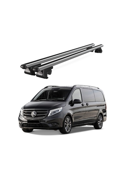 Venüs Mercedes-benz Vito W447 2014 Ve Sonrası Uyumlu Gri Ara Atkı Port Bagaj Tavan Barı