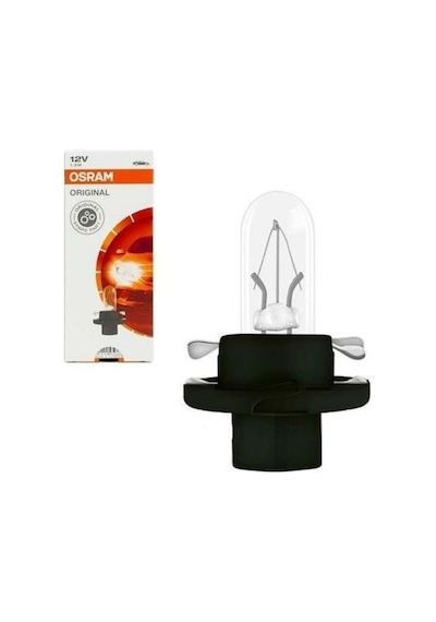 Favoriticaret 12V 1.2W Siyah Küçük Plastik Soketli Gösterge Ampulü 10 Adet Osra