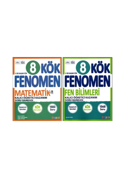 Fenomen Yayıncılık Fenomen 8. Sınıf Lgs Matematik Kök+fen Bilimleri Kök Soru Bankası 2 Kitap