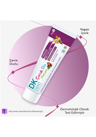 Dkdent Orman Meyveli Florürsüz Çocuk Diş Macunu 50 Ml X 2 Adet Çürük Önleyici