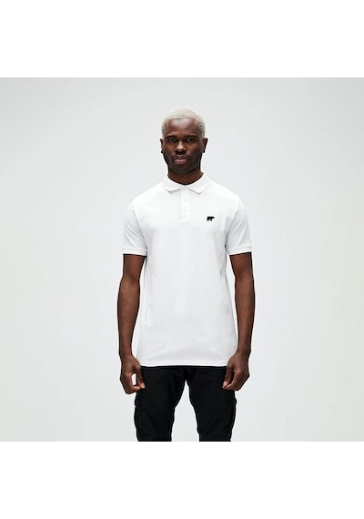 Bad Bear Gabriel Erkek Beyaz Polo Yaka Tişört Beyaz
