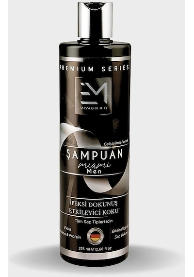 Em Amanos Beauty Erkek Miami Kokusu Doğal Keratin Kolajen Dökülme Kopma Karşıtı Şampuan 375 Ml