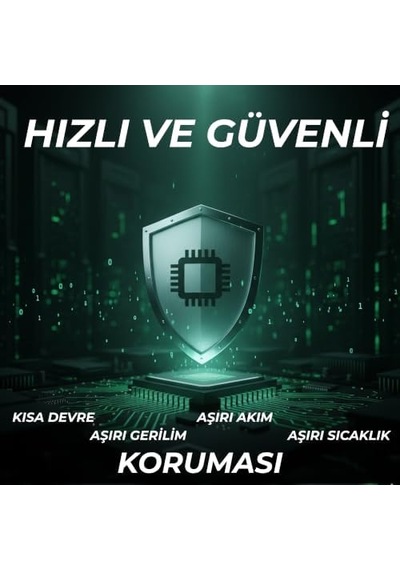 Nodar 67w Turbo Fast Hızlı Şarj Seti Usb-a 67w Şarj Başlığı + Type-c Kablo , Turbo Şarj Uyumlu, Akı