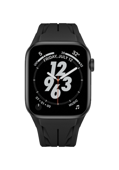 Apple Uyumlu  Watch 10 Serisi 46mm Kordon Metal Tokalı Silikon Tour Kilim Dizayn Strap 127