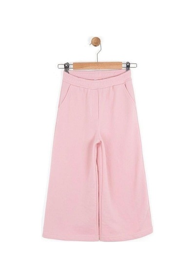 Kız Çocuk Geniş Paça Eşofman Altı-16150 Pembe
