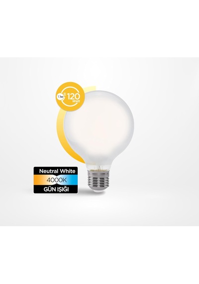 Lexroo Filament Ampul E27 13w 2000lm 4000k Milky Standart
