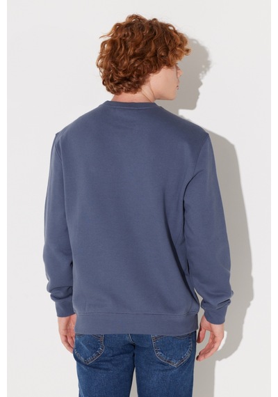 Lee Regular Fit Normal Kesim %100 Pamuk Bisiklet Yaka İçi Polarlı İndigo Sweatshirt L81IRY315 İndigo