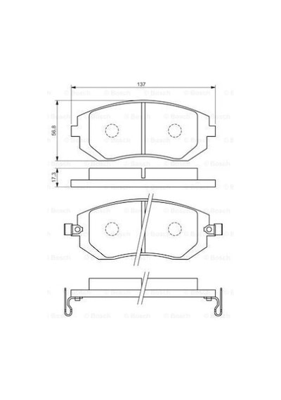 Subaru Outback 2.5 2009-2015 Bosch Ön Balata