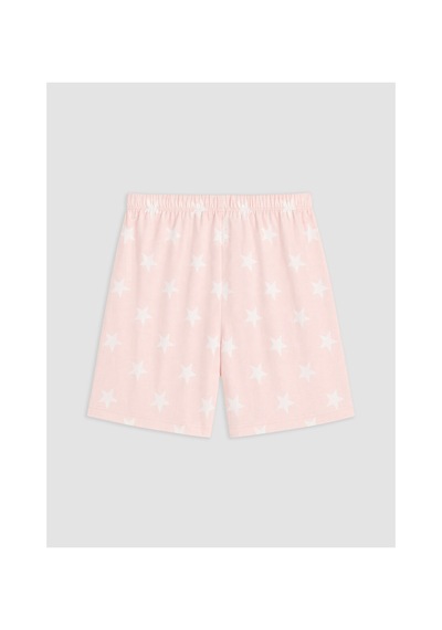 Lcw Dream Pembe Baskılı Kadın Şortlu Pijama Takımı