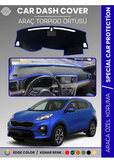 Kia Sportage 2017-2020 Torpido Örtüsü Ön Panel Halı Torpido Koruma Tam Uyum Araca Özel Kaymaz - 545 Stiloto
