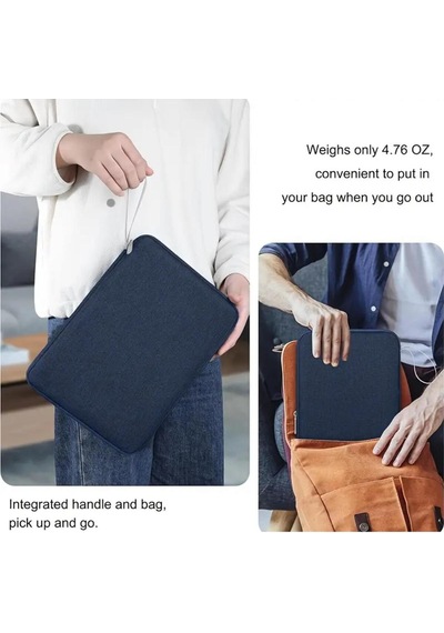 Bölmeli Tablet Ve Notebook İçin Dayanıklı Koruma Kılıfı Taşınabilir Çanta Lacivert