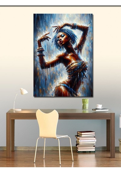 Kanvas Tablo Dans Eden Afrikalı Kadın 50cmx70cm