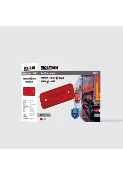 Side Marker Yan Pozisyon Lambası Kırmızı Renk Led 12v 2w E9-r10 Belgeli