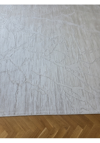 Elvey Home London Krem Bej Dekoratif Bambu Akrilik Yumuşak Modern Özel Ölçü Koridor Oturma Çocuk Odası Halısı 002-krem/bej