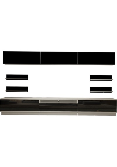 Decoraktiv Trendstyle 8ys Mdf Tv Ünitesi Tv Sehpası Beyaz - Siyah