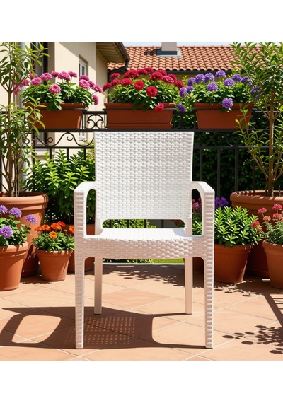 Novussi Paris Rattan Koltuk 4'lü Paket Beyaz