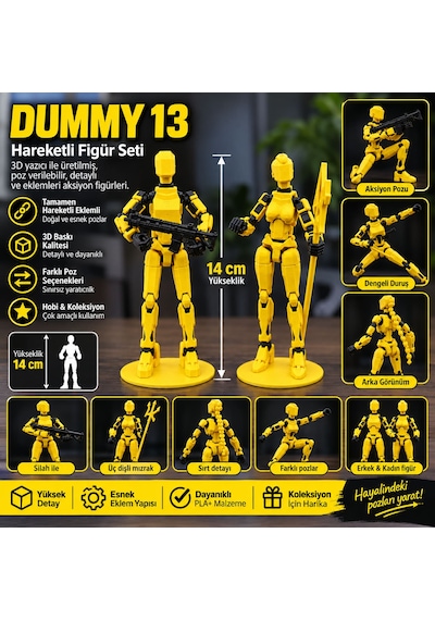 Dummy13 Hareketli Figur Kadın Ve Erkek Set Robbot