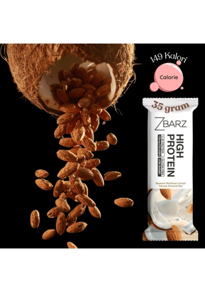 Zbarz Bademli Hindistan Cevizli Yüksek Proteinli Bar 12 x 35 G