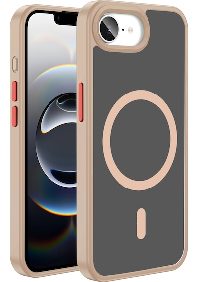 Apple Uyumlu iPad iPhone 16e Kılıf M-safe Şarj Özellikli Mat Arka Yüzey Zore Sio Kapak Rose Gold