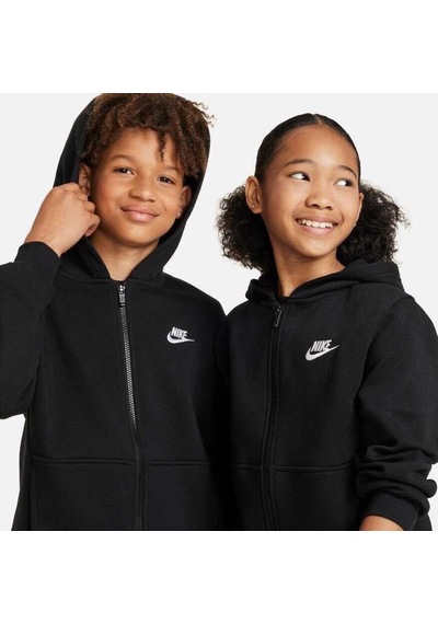 Nike K Nsw Club Flc Hd Fz Ls Lbr Siyah Erkek Çocuk Sweatshirt Fd3004-010