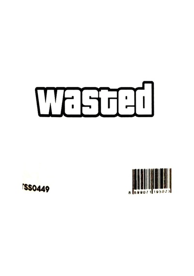 The Sticker Story Wasted Tss0449 Kişileştirme Stickerı - 2 Adet
